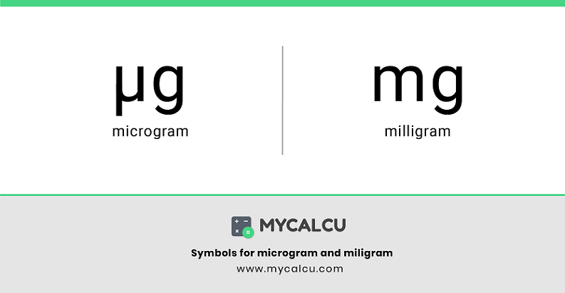 mcg to mg